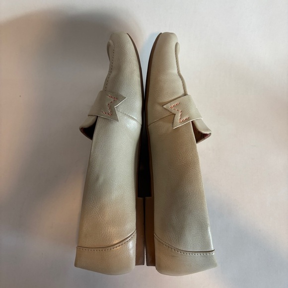 KORKS kork ease womens cream vegan leather Posie Penny Loafer flats shoes size 9 - Picture 8 of 13